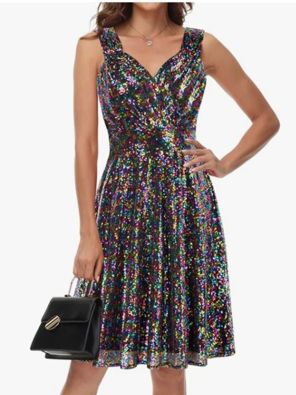 Rainbow Sequin Dress - Grace Karin - Like New!